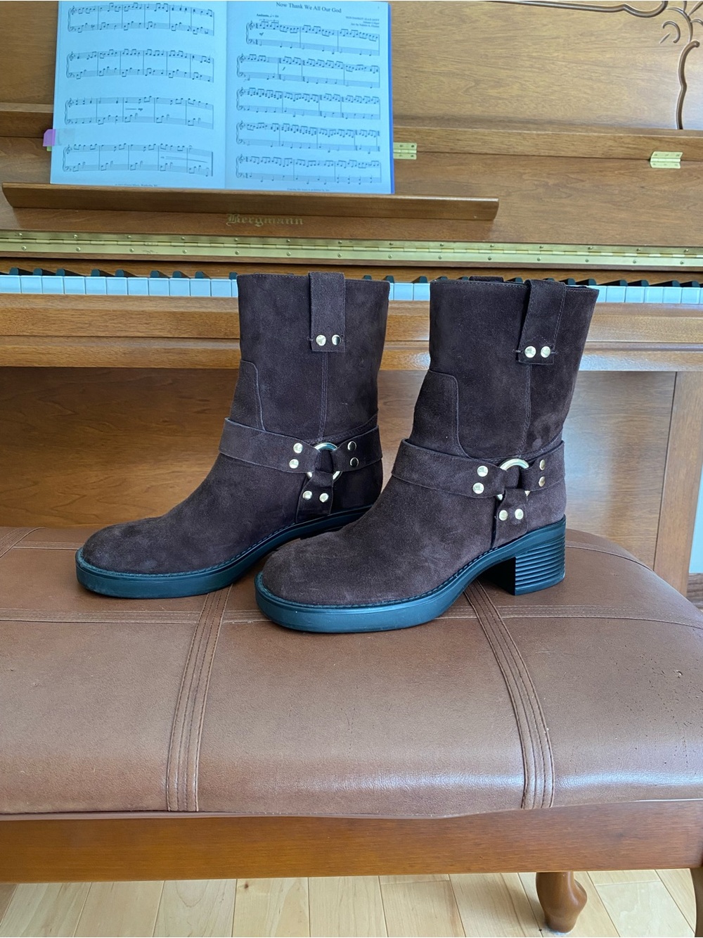 J. Crew Suede Harness Moto Boot